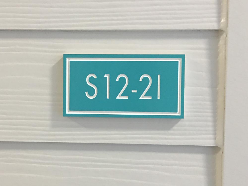 APARTMENT UNIT NUMBER ENGRAVED